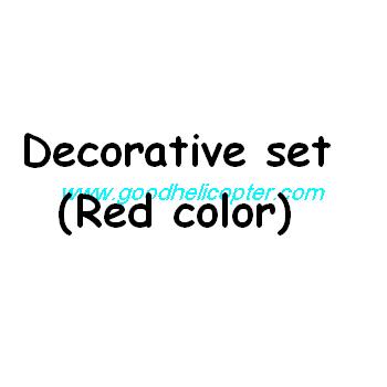 SYMA-X8HC-X8HW-X8HG Quad Copter parts Decoration set (red color) - Click Image to Close